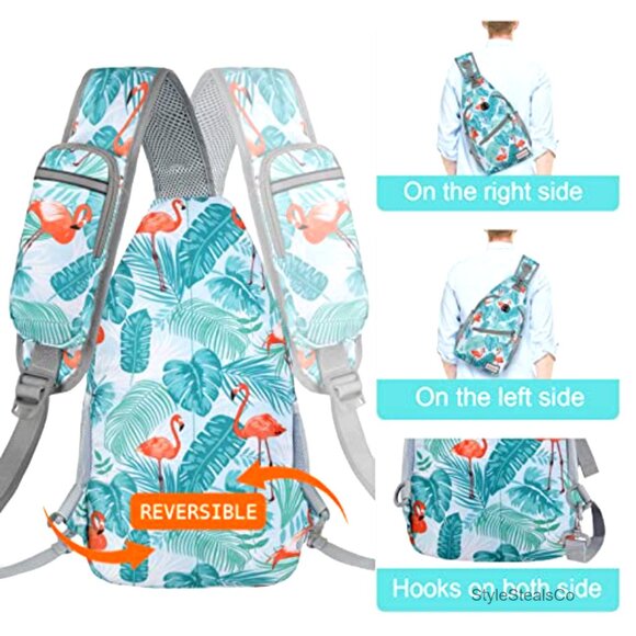 Water Resistant Sling Backpack, Anti-Theft Daypack for Hiking & Travel main image 6